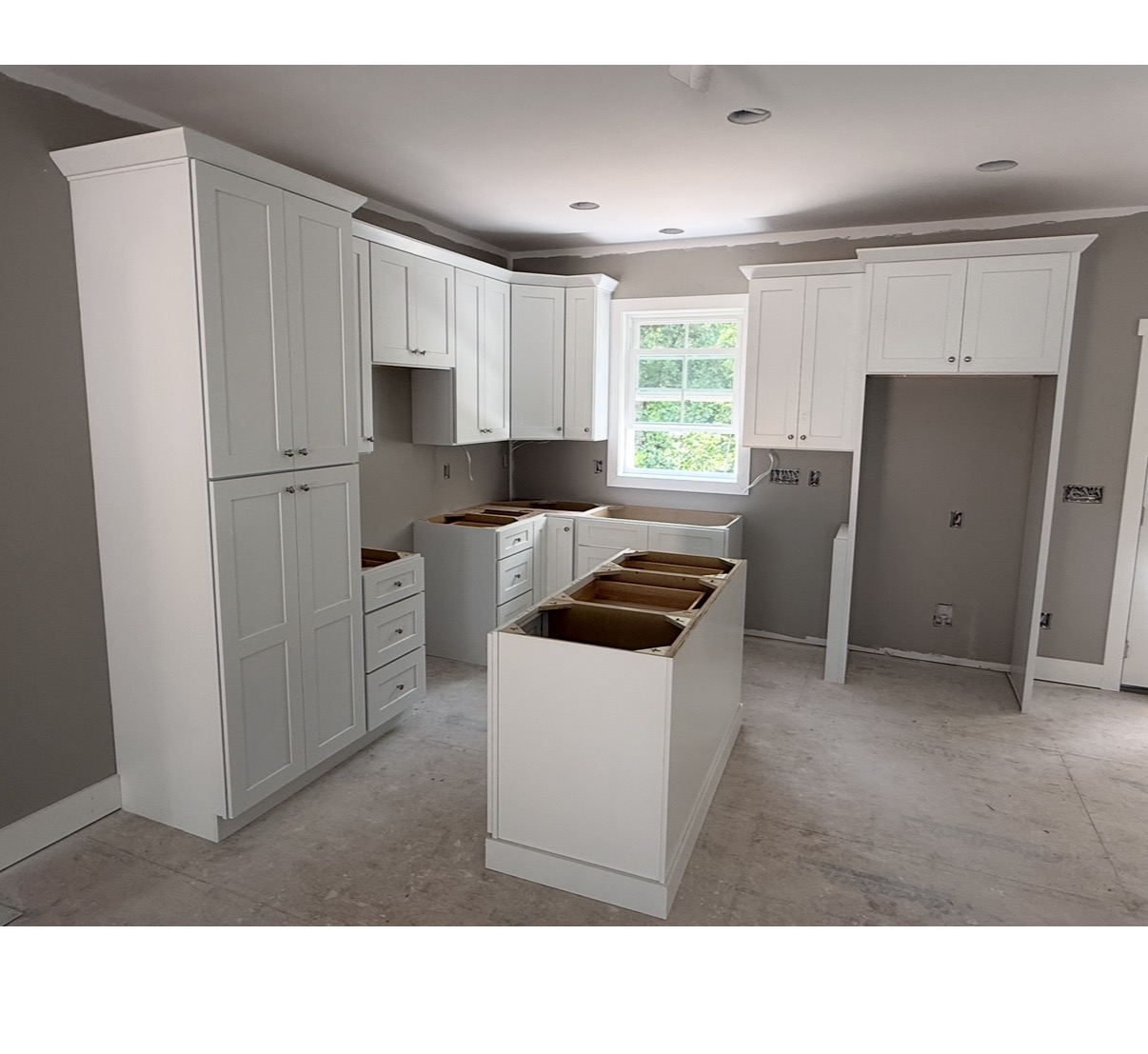 White Kitchen with Island